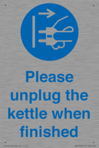 Please unplug the kettle when finished
